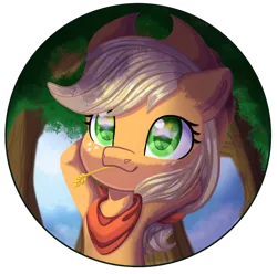 Size: 1304x1295 | Tagged: safe, artist:auroracursed, derpibooru import, applejack, earth pony, pony, semi-anthro, g4, applejack's hat, arm behind head, armpits, bandana, bust, chibi, colored pupils, cowboy hat, cute, deviantart watermark, female, freckles, hat, hooves behind head, image, jackabetes, mare, obtrusive watermark, partially transparent background, png, simple background, solo, straw in mouth, transparent background, tree, watermark