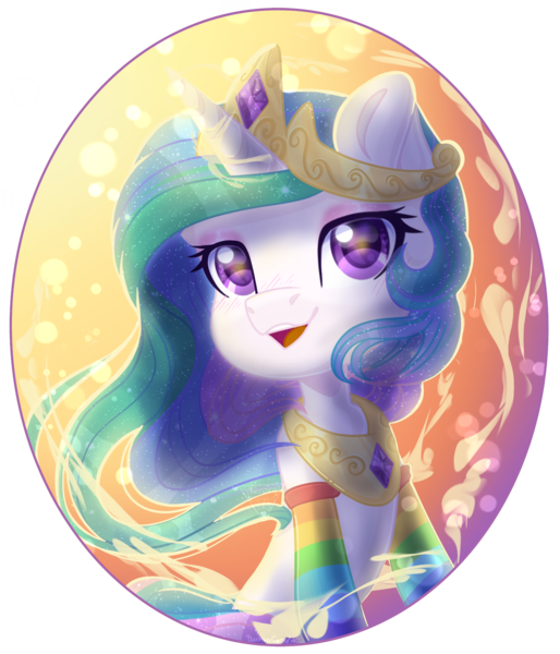 Size: 1625x1896 | Tagged: safe, artist:auroracursed, derpibooru import, princess celestia, alicorn, pony, g4, abstract background, chibi, clothes, crown, cute, cutelestia, female, image, jewelry, mare, morning, open mouth, partially transparent background, peytral, png, rainbow socks, regalia, signature, simple background, socks, solo, striped socks