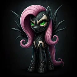 Size: 1024x1024 | Tagged: safe, ai content, generator:google imagen 3.0, machine learning generated, nightcafe ai, fluttershy, crossover, image, jpeg, spawn