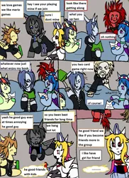 Size: 1535x2104 | Tagged: safe, derpibooru import, oc, earth pony, pegasus, pony, undead, unicorn, vampire, vampony, axel, comic, comic page, horn, image, kingdom hearts, luxord, organization xiii, png, roxas, tumblr, xion, zexion