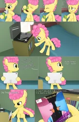 Size: 1989x3072 | Tagged: suggestive, artist:anonymousandrei, derpibooru import, li'l cheese, earth pony, pony, comic:life of li'l cheese, g4, the last problem, album parody, asmr, bed, bedroom, colt, comic, derpibooru exclusive, dialogue, drink, drinking, drool, drool string, energy drink, faceless female, female, foal, image, implied pacific glow, jpeg, male, offscreen character, pet shop boys, record, record player, shuddering, talking, tongue out