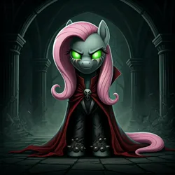 Size: 1024x1024 | Tagged: safe, ai content, generator:google imagen 3.0, machine learning generated, nightcafe ai, fluttershy, crossover, image, jpeg, spawn