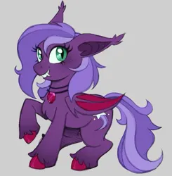 Size: 507x517 | Tagged: safe, derpibooru import, oc, oc:starfall nightwing, unofficial characters only, bat pony, bat pony oc, bat wings, gray background, image, jpeg, ponysona, simple background, solo, wings