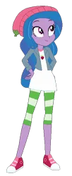 Size: 247x608 | Tagged: safe, artist:selenaede, artist:user15432, derpibooru import, izzy moonbow, human, equestria girls, g4, g5, ana sani, base used, beanie, beanie hat, clothes, crossover, dress, equestria girls style, equestria girls-ified, g5 to equestria girls, g5 to g4, generation leap, hand on hip, hat, image, jacket, png, red shoes, shoes, simple background, smiling, sneakers, solo, strawberry shortcake, strawberry shortcake (character), strawberry shortcake berry in the big city, transparent background, voice actor joke