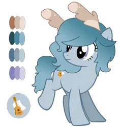 Size: 1272x1348 | Tagged: safe, artist:izzakenna, derpibooru import, oc, oc:vivian, earth pony, pony, antlers, base used, female, image, mare, png, simple background, solo, transparent background