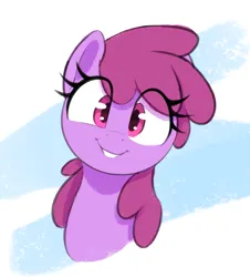 Size: 1163x1287 | Tagged: safe, artist:thebatfang, ponerpics import, berry punch, berryshine, earth pony, pony, bust, cute, female, image, looking at you, mare, png, simple background, smiling, solo