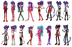 Size: 5713x3768 | Tagged: safe, artist:machakar52, derpibooru import, sci-twi, twilight sparkle, human, equestria girls, g4, absurd resolution, alternate hairstyle, animal costume, antennae, aquabug, aura, barely eqg related, bodysuit, boots, bug noir, bunny ears, cat costume, cat ears, cat eyes, catsuit, claws, clothes, cosmo bug, cosplay, costume, crossed arms, crossover, female, fins, glasses, gloves, glowing hands, gradient clothes, gradient hair, hair bun, hand on hip, hands behind back, headphones, high heel boots, high heels, ice skates, image, jewelry, lady noire, ladybee, ladybiquity, ladybug (miraculous ladybug), ladybug costume, ladyfly, ladyice, long hair, looking at you, marinette dupain-cheng, mask, miraculous ladybug, multibug, multicat, multimouse, open mouth, pegabug, pennybug, pigtails, png, ponytail, red eyes, red wings, shadybug, shoes, simple background, skates, slit eyes, slit pupils, smiling, smiling at you, tiara, transparent background, winged shoes, wings