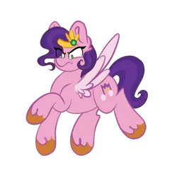 Size: 2048x2048 | Tagged: safe, artist:cupute, derpibooru import, pipp, pipp petals, pegasus, pony, g5, adorapipp, angry, chonk, chubbie, chubby, clothes, colored hooves, colored wings, cute, ear fluff, eyes open, female, flying, hooves, image, jewelry, looking down, mare, pink body, pipp is short, pippamena, png, purple mane, raised hoof, regalia, royal, royalty, scowl, simple background, solo, solo female, solo focus, solo mare, transparent background, unshorn fetlocks, wavy hair, wavy mane, wings