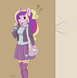 Size: 2123x2160 | Tagged: safe, artist:yumir, derpibooru import, princess cadance, anthro, g4, comic, image, jpeg, pretty