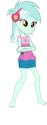 Size: 1024x2698 | Tagged: safe, artist:gaelgaming1, derpibooru import, lyra heartstrings, human, equestria girls, g4, barefoot, crossed arms, feet, female, image, png, simple background, solo, transparent background