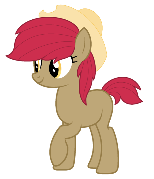 Size: 1313x1522 | Tagged: safe, artist:izzakenna, derpibooru import, oc, unofficial characters only, earth pony, pony, female, hat, image, mare, offspring, parent:apple bloom, parent:pipsqueak, parents:pipbloom, png, simple background, solo, transparent background