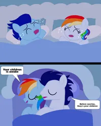 Size: 1742x2192 | Tagged: safe, artist:mlplary6, derpibooru import, rainbow dash, soarin', oc, oc:blue skies, oc:speedy dash, pegasus, pony, g4, baby, baby pony, colt, comic, crying, female, filly, foal, grammatical error, image, male, mare, offspring, parent:rainbow dash, parent:soarin', parents:soarindash, png, shipping, soarindash, stallion, straight, the lion king