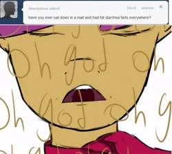 Size: 640x572 | Tagged: suggestive, derpibooru import, scootaloo, g4, ask, eyes closed, image, implied scat, jpeg, open mouth, tumblr, why