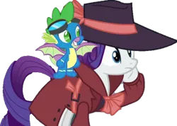 Size: 854x607 | Tagged: safe, artist:ebotizer, derpibooru import, rarity, spike, g4, rarity investigates, female, image, male, my little pony, png, shipping, sparity, straight