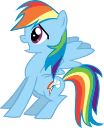 Size: 1024x1263 | Tagged: safe, artist:pony-fan-4-ever, derpibooru import, rainbow dash, pegasus, pony, g4, season 1, 2012, cute, dsshabetes, female, friendship is magic (episode), frown, image, mare, my little pony, open mouth, png, simple background, solo, startled, transparent background, vector