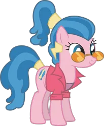 Size: 5731x7000 | Tagged: safe, derpibooru import, official, surf, earth pony, pony, g4, putting your hoof down, .ai available, .svg available, background pony, clothes, ear piercing, female, g4 brand assets, hair tie, image, jacket, jewelry, mare, my little pony, piercing, shirt, simple background, sunglasses, svg, tail, tail wrap, teenager, transparent background, vector