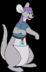 Size: 250x390 | Tagged: safe, artist:ebotizer, derpibooru import, maud pie, cockatrice, kangaroo, g4, student counsel, image, jpeg, my little pony, pouch