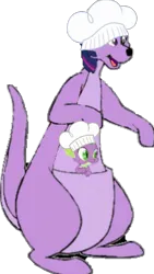 Size: 541x957 | Tagged: safe, artist:ebotizer, derpibooru import, spike, twilight sparkle, twilight sparkle (alicorn), alicorn, kangaroo, a health of information, g4, female, image, male, my little pony, png, pouch, shipping, straight, twispike