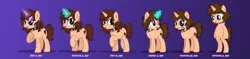 Size: 5417x1280 | Tagged: safe, artist:applec1234, ponerpics import, oc, oc:chloe adore, unofficial characters only, pony, evolution, female, image, mare, png, show accurate