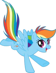 Size: 5379x7000 | Tagged: safe, derpibooru import, official, rainbow dash, pegasus, pony, g4, .ai available, .svg available, female, flying, g4 brand assets, image, looking at you, mare, simple background, solo, spread wings, stock vector, svg, transparent background, vector, wings
