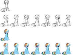 Size: 7000x5281 | Tagged: safe, derpibooru import, official, rainbow dash, pegasus, pony, g4, .ai available, .svg available, :d, :o, black and white, colored, cute, excited, expressions, facial expressions, female, folded wings, front view, frown, g4 brand assets, grayscale, happy, image, mare, monochrome, one eye closed, open mouth, open smile, raised hoof, simple background, sitting, smiling, smirk, solo, stock vector, svg, transparent background, vector, wings, wink