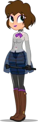 Size: 605x1920 | Tagged: suggestive, alternate version, artist:applec1234, ponerpics import, oc, oc:chloe adore, equestria girls, boots, breasts, clothes, evening gloves, gloves, image, latex, latex suit, long gloves, png, riding crop, shoes, show accurate, simple background, solo, transparent background