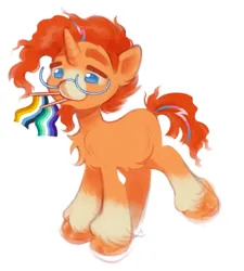 Size: 1278x1419 | Tagged: safe, artist:onionpwder, derpibooru import, sunburst, pony, unicorn, g4, aroace pride flag, gay pride flag, glasses, horn, image, jpeg, pride, pride flag, simple background, solo, trans sunburst, transgender, transgender pride flag, vincian pride flag, white background