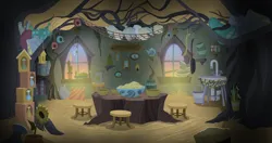 Size: 6761x3581 | Tagged: safe, derpibooru import, official, g4, the hearth's warming club, .ai available, .svg available, background, bird house, blue moon festival, book, bookshelf, bottle, bowl, cactus, day, flower, framed picture, g4 brand assets, griffonstone, house, image, indoors, my little pony, net, no pony, pan, pillow, pot, potted plant, shelf, sink, stool, sunflower, svg, table, vector, watering can