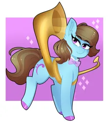 Size: 2048x2312 | Tagged: safe, artist:emera33, derpibooru import, beauty brass, earth pony, pony, g4, bowtie, female, image, jpeg, mare, musical instrument, solo, sousaphone