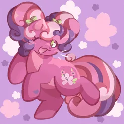 Size: 2000x2000 | Tagged: safe, artist:lumiville, derpibooru import, cheerilee (g3), earth pony, pony, g3, blush scribble, blushing, bow, emanata, female, hair bow, heart, heart mark, image, mare, one eye closed, open mouth, open smile, png, smiling, solo, standing, standing on one leg, tail, wink