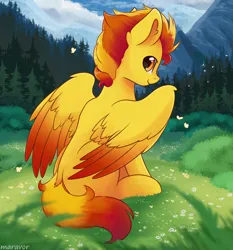 Size: 1400x1500 | Tagged: safe, artist:maravor, derpibooru import, oc, oc:dexstar, pegasus, pony, colored wings, gradient wings, image, male, not spitfire, png, solo, stallion, wings