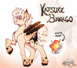 Size: 2000x1750 | Tagged: safe, artist:ambrosiacanvas, pegasus, cutie mark, image, jpeg, my hero academia, raised leg, red eyes, unshorn fetlocks, watermark, wings