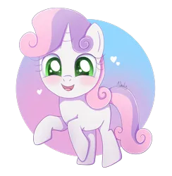 Size: 1781x1822 | Tagged: safe, artist:nnaly, derpibooru import, sweetie belle, pony, unicorn, g4, blank flank, blushing, cute, diasweetes, female, filly, foal, heart, horn, image, looking at you, open mouth, open smile, partially transparent background, png, simple background, smiling, smiling at you, solo, sparkles, sparkly eyes, transparent background, wingding eyes