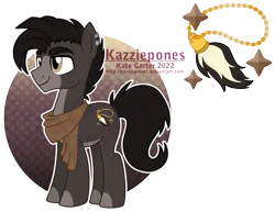 Size: 4800x3700 | Tagged: safe, artist:kazziepones, derpibooru import, oc, oc:black charm, earth pony, pony, clothes, image, male, mohawk, png, scarf, solo, stallion