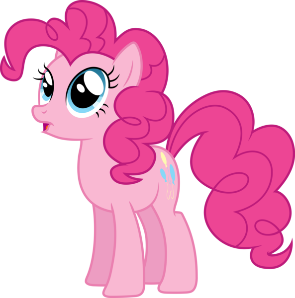 Size: 1600x1618 | Tagged: safe, artist:geometrymathalgebra, derpibooru import, pinkie pie, earth pony, pony, g4, .svg available, dilated pupils, female, image, mare, open mouth, png, simple background, solo, transparent background, vector