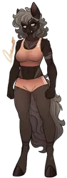 Size: 864x2291 | Tagged: safe, artist:trashpanda czar, derpibooru import, oc, oc:czar ski, anthro, hybrid, boyshorts, cheek fluff, chest fluff, clothes, cloven hooves, coat markings, colored sclera, ear fluff, eye scar, eyebrows, eyebrows visible through hair, eyelashes, facial scar, female, hybrid oc, image, long tail, looking at you, panties, png, procreate app, rule 63, scar, shoulder fluff, signature, simple background, slit pupils, sports, tail, transparent background, tusk, underwear