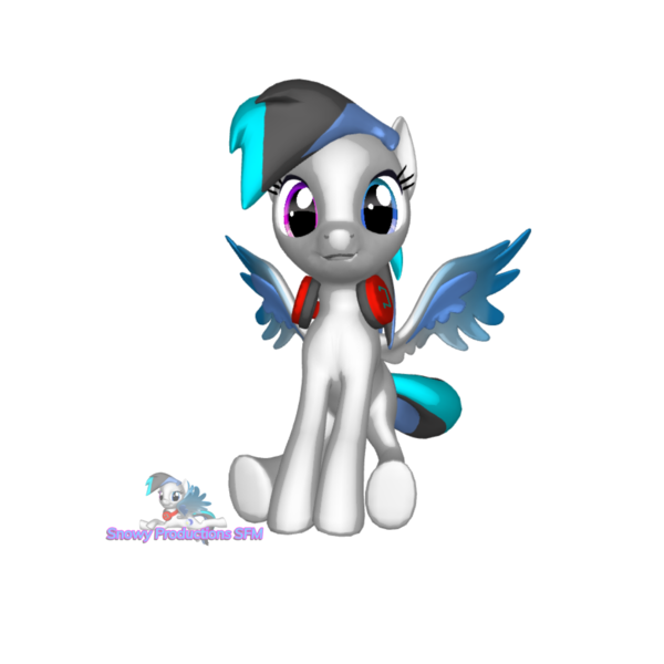 Size: 1080x1080 | Tagged: safe, artist:snowy starshine, oc, oc:snowy starshine, unofficial characters only, pegasus, pony, cute, headphones, image, png, simple background, sitting, solo, spread wings, watermark, white background, wings