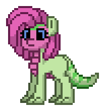 Size: 208x220 | Tagged: safe, derpibooru import, oc, oc:balloons, unofficial characters only, alligator, hybrid, pony, pony town, alligator pony, image, offspring, parent:gummy, parent:pinkie pie, parents:pinkiummy, png, solo