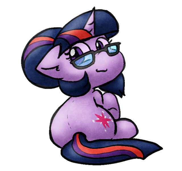 Size: 675x633 | Tagged: safe, artist:zutcha, derpibooru import, sci-twi, twilight sparkle, pony, unicorn, equestria girls, g4, :3, cute, equestria girls ponified, female, glasses, hair bun, horn, image, looking at you, looking back, looking back at you, looking over glasses, looking over shoulder, mare, png, simple background, smiling, smiling at you, solo, twiabetes, unicorn sci-twi, white background