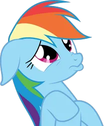 Size: 3000x3624 | Tagged: safe, artist:dashiesparkle, derpibooru import, rainbow dash, pony, g4, floppy ears, image, png, pouting, simple background, solo, transparent background, vector