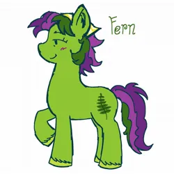 Size: 1950x1950 | Tagged: safe, artist:applefish420, derpibooru import, earth pony, pony, g5, my little pony: make your mark, leak, colored, concept art, female, fern, image, jpeg, mare, sidemouth, solo, unshorn fetlocks