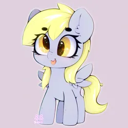 Size: 3000x3000 | Tagged: safe, artist:zokkili, derpibooru import, derpy hooves, pegasus, pony, g4, ear fluff, eye clipping through hair, eyebrows, eyebrows visible through hair, female, high res, image, jpeg, solo, spread wings, tongue out, wings