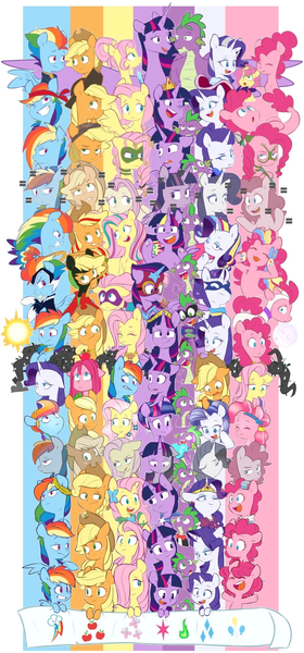 Size: 1000x2140 | Tagged: safe, artist:chub-wub, derpibooru import, applejack, fluttershy, li'l cheese, pinkie pie, princess twilight 2.0, rainbow dash, rarity, spike, twilight sparkle, twilight sparkle (alicorn), alicorn, crystal pony, pony, g4, magical mystery cure, my little pony: the movie, power ponies (episode), princess twilight sparkle (episode), the last problem, alternate hairstyle, alternate timeline, apocalypse dash, applecalypsejack, baby, baby spike, black vine, chrysalis resistance timeline, clothes, crystal war timeline, crystallized, discorded applejack, discorded fluttershy, discorded pinkie pie, discorded rainbow dash, discorded rarity, discorded twilight, dress, element of generosity, element of honesty, element of kindness, element of laughter, element of loyalty, element of magic, elements of harmony, equalized, female, filly, filly applejack, filly fluttershy, filly pinkie pie, filly rainbow dash, filly rarity, filly twilight sparkle, gala dress, image, mane seven, mane six, my little pony, night maid rarity, nightmare takeover timeline, older, older applejack, older fluttershy, older pinkie pie, older rainbow dash, older rarity, older spike, older twilight, older twilight sparkle (alicorn), png, power ponies, rainbow power, tribal pie, tribalshy, younger