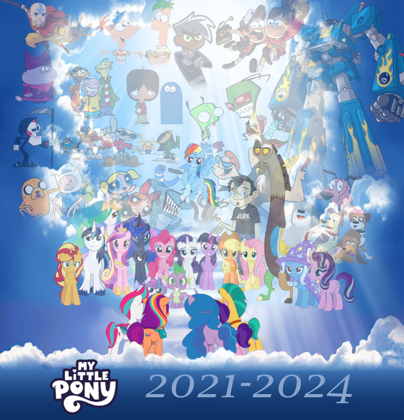 Size: 1156x1200 | Tagged: safe, derpibooru import, edit, edited edit, applejack, discord, fluttershy, hitch trailblazer, izzy moonbow, pinkie pie, pipp petals, princess cadance, princess celestia, princess flurry heart, princess luna, rainbow dash, rarity, shining armor, spike, starlight glimmer, sunny starscout, sunset shimmer, trixie, twilight sparkle, twilight sparkle (alicorn), zipp storm, oc, oc:ferb fletcher, alicorn, draconequus, dragon, earth pony, pegasus, pony, unicorn, g4, g5, aang, abigail lincoln, adventure time, avatar the last airbender, bittersweet, bloo (foster's), blossom (powerpuff girls), bubbles (powerpuff girls), butt, buttercup (powerpuff girls), cartoon, cartoon heaven, cartoon network, chowder, cloud, codename kids next door, cookie (pound puppies), courage the cowardly dog, crossover, dan, dan vs, danny phantom, dexter's laboratory, dipper pines, disney, ed edd n eddy, edit of an edit of an edit, end of an era, end of g4, end of g5, end of ponies, feels, female, finn the human, foal, foster's home for imaginary friends, gir, good end, gravity falls, grim reaper, heaven, hogarth pennywhistle gilligan jr, horn, image, invader zim, it's over, jake the dog, johnny bravo, kenny the shark, kids next door, kuki sanban, line-up, lucky smarts, mabel pines, mac (foster's), male, mane seven, mane six, megas xlr, meme, mordecai, mordecai and rigby, my little pony logo, niblet, nickelodeon, nigel uno, numbuh 1, numbuh 2, numbuh 3, numbuh 4, numbuh 5, phineas and ferb, phineas flynn, plot, plotline, png, pound puppies, regular show, rigby (regular show), sad, squirt (pound puppies), stairs, stairway to heaven, strudel, the end, the grim adventures of billy and mandy, the hub, the powerpuff girls, wall of tags, wallabee beatles, zim