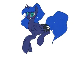 Size: 2871x2141 | Tagged: safe, alternate version, artist:ponny, derpibooru import, princess luna, alicorn, pony, g4, colored, image, looking at you, png, smiling