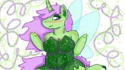 Size: 758x424 | Tagged: safe, artist:munchypony420, derpibooru import, oc, oc:munchy, unofficial characters only, anthro, fairy, semi-anthro, unicorn, dressup, drugs, horn, image, marijuana, png, tinkerbell