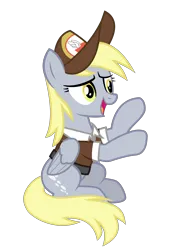 Size: 5000x6478 | Tagged: safe, derpibooru import, derpy hooves, pony, g4, background pony, image, mailmare, png, sitting, vector