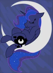 Size: 578x796 | Tagged: safe, artist:sythenmcswig, derpibooru import, princess luna, alicorn, pony, g4, crescent moon, dreamworks, female, image, moon, png