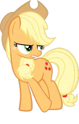 Size: 785x1223 | Tagged: safe, artist:rosasaav, derpibooru import, applejack, earth pony, pony, g4, applejack's hat, base used, cowboy hat, female, full body, hat, image, inkscape, mare, png, simple background, solo, transparent background, vector