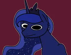 Size: 2048x1601 | Tagged: safe, artist:ewoudcponies, derpibooru import, princess luna, alicorn, pony, g4, bust, female, image, looking at you, mare, outline, png, red background, simple background, solo, white outline